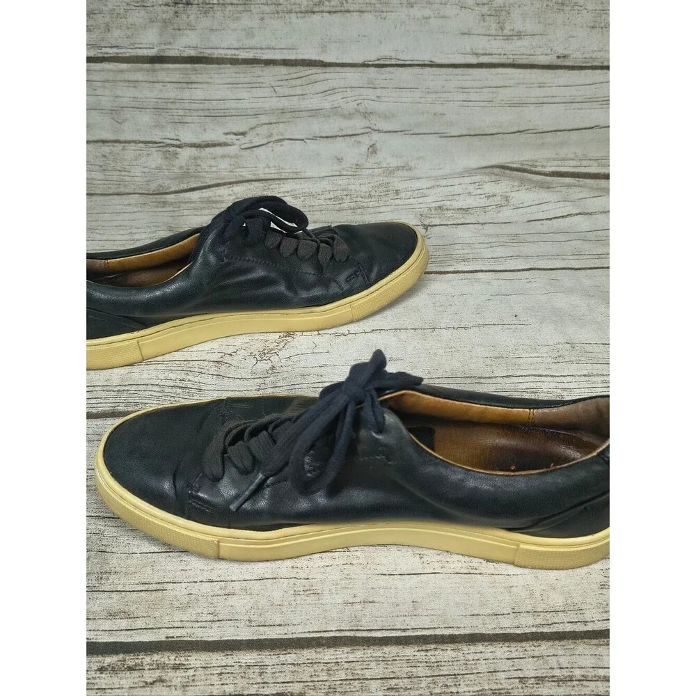 Frye Ivy Low Lace Black Leather Sneakers Women Size 7